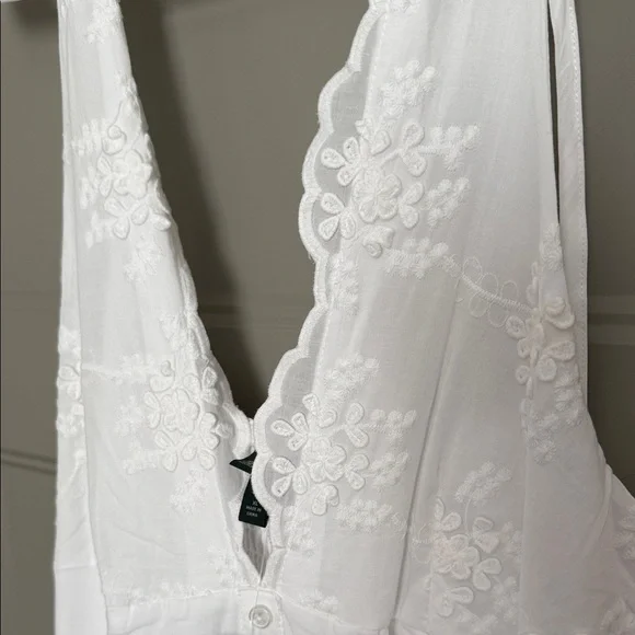 Target White Button-Front Dress - Picture 3 of 4